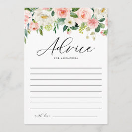 Hübsches Brautparty Wasserfarbener Frühlingsblumen Hinweiskarte