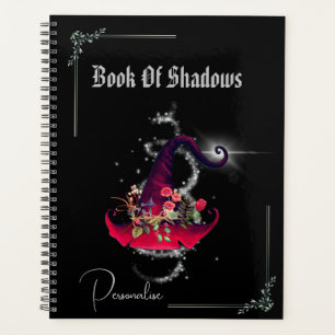 Hübsches Buch der Schatten roter Hexen schwarzes J Planer