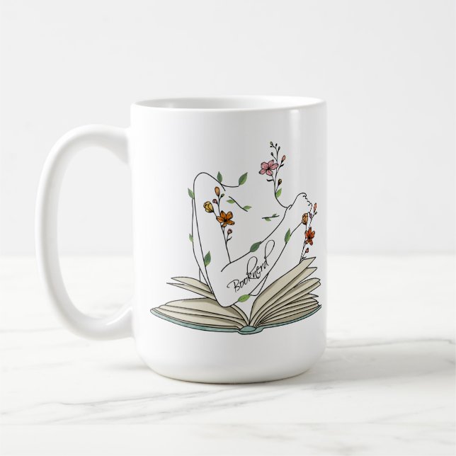 Hübsches Buch feine wilde Blume Geschenk für sie Kaffeetasse (Links)