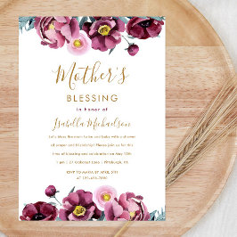 Hübsches Burgund Christliches Party der Mutter zum Einladung