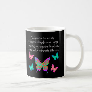 HÜBSCHES BUTTERFLY SERENITY PRAYER-DESIGN KAFFEETASSE