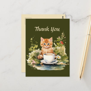 Hübsches Café Danke oder Händler Postkarte
