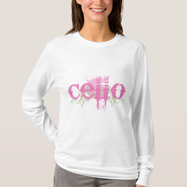 Hübsches Cello-T-Shirt für Frauen T-Shirt (Vorderseite)