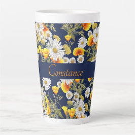 Hübsches Chamomile & Poppies Muster Personalisiert Milchtasse