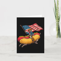 Hübsches Cowboy-Wurst-Hotdog-Kostüm mit US-Farben