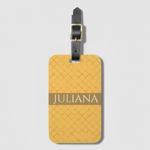 Hübsches Daffodidgold Quatrefolie Personalisiert Gepäckanhänger