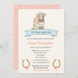 Hübsches Derby Horse Baby Shower Invitations Girl Ankündigung