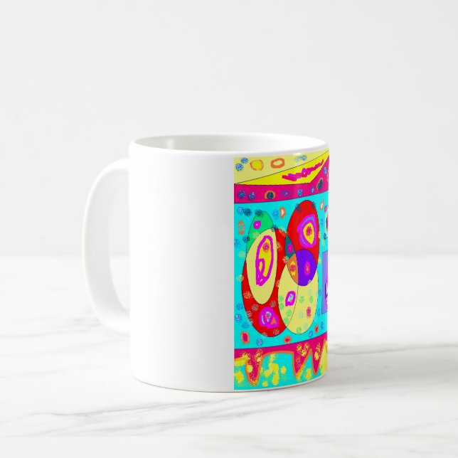 Hübsches Design auf klassischer Tasse (Vorderseite Links)
