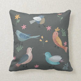 Hübsches Design für Vögel und Blume Kissen