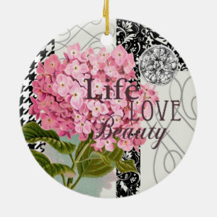 Hübsches Design im Muster Damask Keramikornament