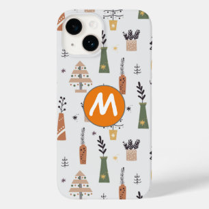Hübsches Design mit Monogramm Kiefernbaum Weihnach Case-Mate iPhone 14 Hülle