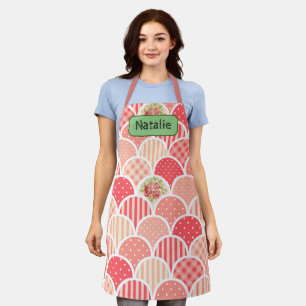 Hübsches Design Mit Monogramm l Retro-Muster l Ros Schürze