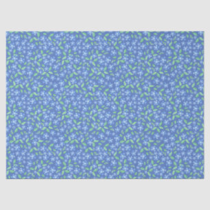Hübsches Ditsy Periwinkle Blaues Blumenmuster Seidenpapier