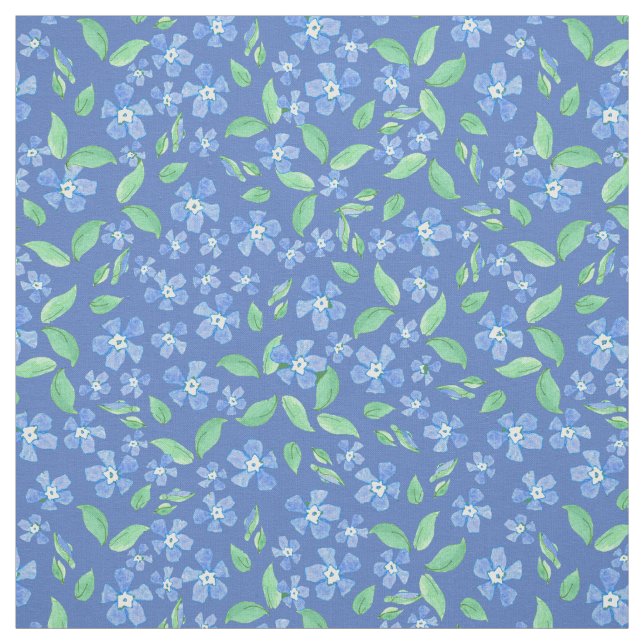 Hübsches Ditsy Singrün-blaues Grün-Blumenmuster Stoff (Muster)