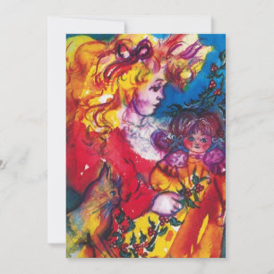 HÜBSCHES DOLL, rot-gelb Einladung