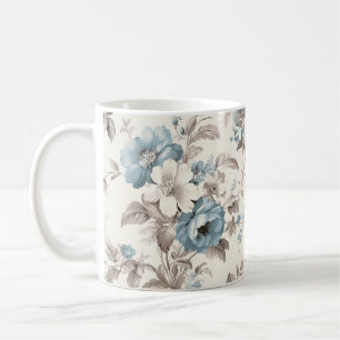 Hübsches Dusty Blau/hellbraun Kaffeetasse