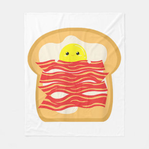 Hübsches Ei im Bacon Toast Bed T - Shirt - Food Br Fleecedecke