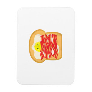 Hübsches Ei im Bacon Toast Bed T - Shirt - Food Br Magnet