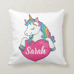 Hübsches Einhorn personalisierter Name  Kissen