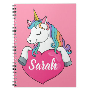 Hübsches Einhorn Personalisierter Name Notizblock
