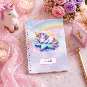Hübsches Einhorn Rosa Lila Mädchen Geburtstag Benu Notizblock