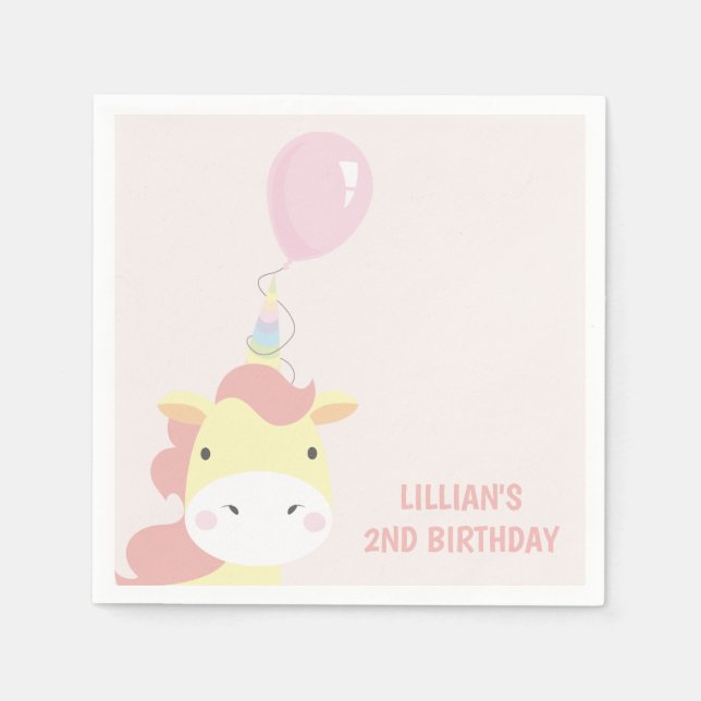 Hübsches Einhorn Serviette (Vorderseite)