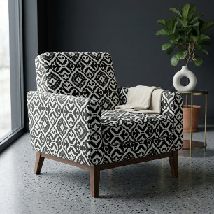 Hübsches elegantes Schwarz-Weiß-geometrisches Must Stoff