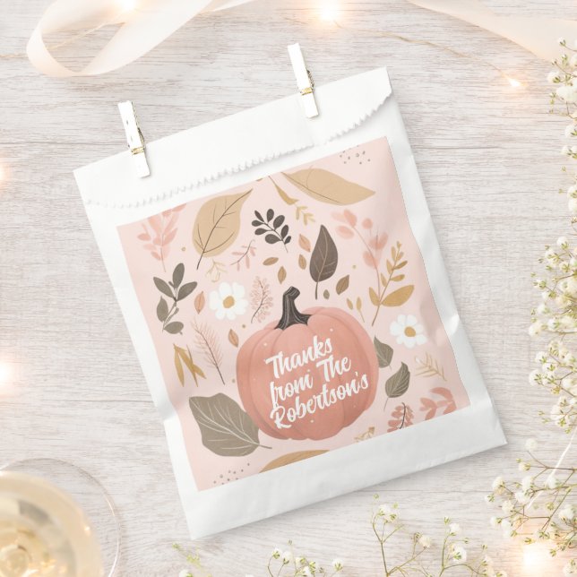 Hübsches erthy Pumpkin Foliage Erntedank Party Geschenktütchen (Ausgeschnitten)