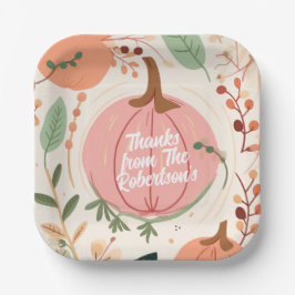 Hübsches erthy Pumpkin Foliage Erntedank Party Pappteller