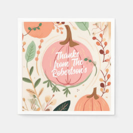 Hübsches erthy Pumpkin Foliage Erntedank Party Serviette
