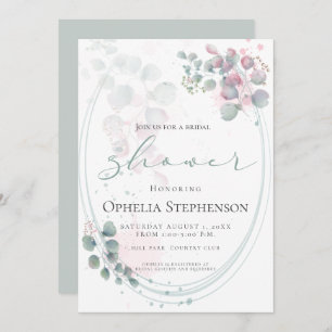 Hübsches Eukalyptus-Foliage-Brautparty Einladung