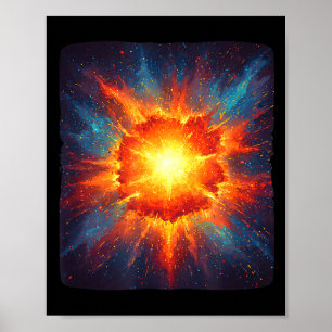 Hübsches farbenfrohes Supernova-Grafik-Kostüm für Poster
