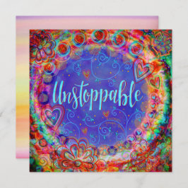 Hübsches, farbiges, unaufhaltsames Motivierend Tel Dankeskarte