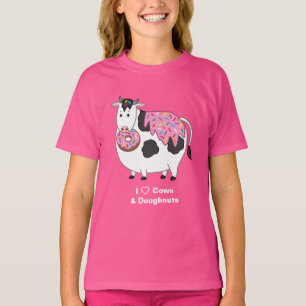 Hübsches Fett Holstein Kuh Ess Sprinkle Doughnut T-Shirt