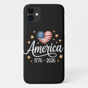Hübsches Flaggenherz 1776-2026 4. Juli 250. Case-Mate iPhone Hülle