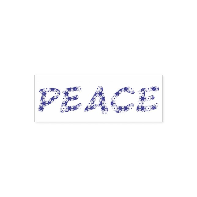 Hübsches Floral Peace-Logo Permastempel (Design)