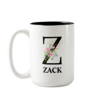 Hübsches Floral Z mit Monogramm Alphabet