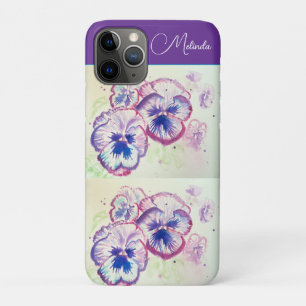 Hübsches Florales Pastell-Stiefmütterchen Lila Was Case-Mate iPhone Hülle