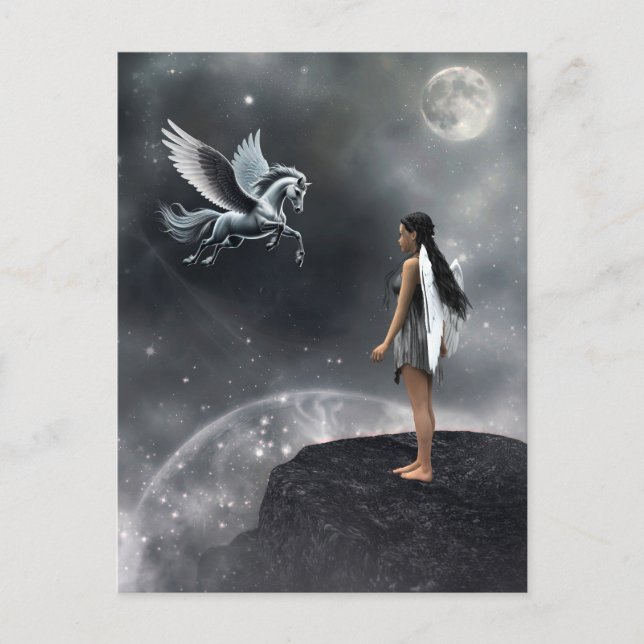 Hübsches Flügeldrachen Postkarte (Vorderseite)