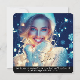 Hübsches Foto Elegante Weihnachtskarte Einladung