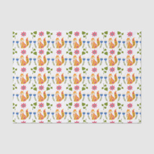 Hübsches Foxy Blumenpastellmuster Seidenpapier