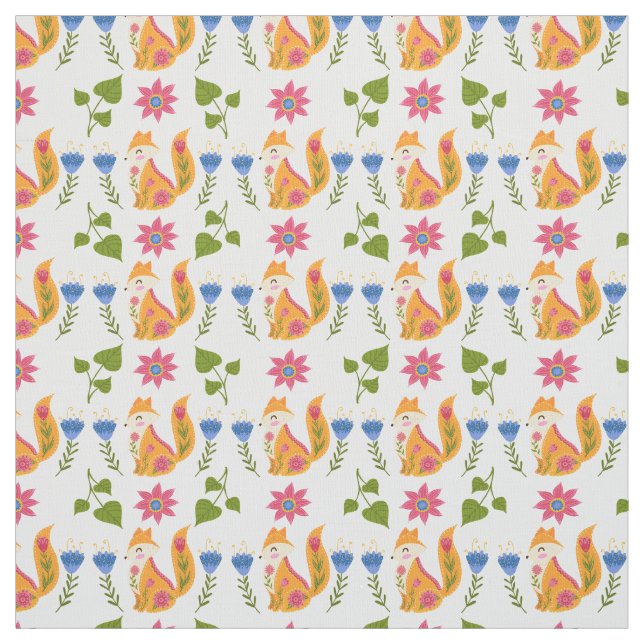 Hübsches Foxy Blumenpastellmuster Stoff (Muster)