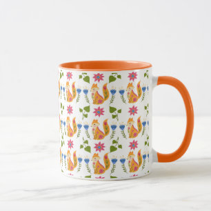 Hübsches Foxy Blumenpastellmuster Tasse