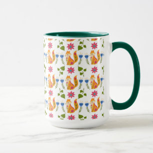 Hübsches Foxy Blumenpastellmuster Tasse