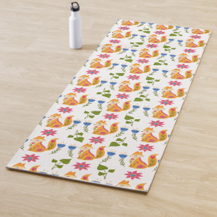 Hübsches Foxy Blumenpastellmuster Yogamatte