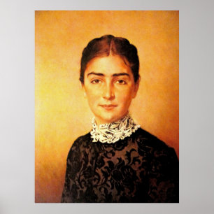 Hübsches Frauen-Porträt Poster