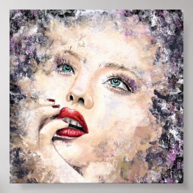 Hübsches Frauenposter Poster (Vorne)