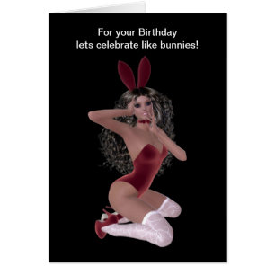 Hübsches Fräulein Bunny in den roten