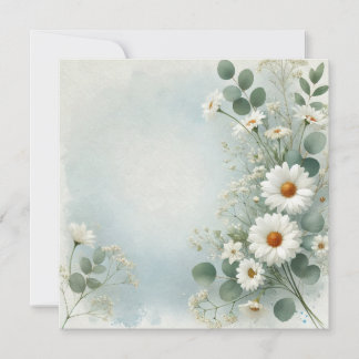 Hübsches Gänseblümchen-Rand-Druckdesign Einladung