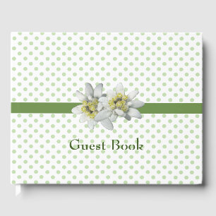 Hübsches Gästebuch Edelweiss und Polka dot Wedding